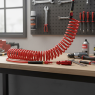 Red 1/4 inch x 25 feet I.D. 1/4 inch, 25 feet long Length: 7.62 meters comes with a 1/4 NPT universa