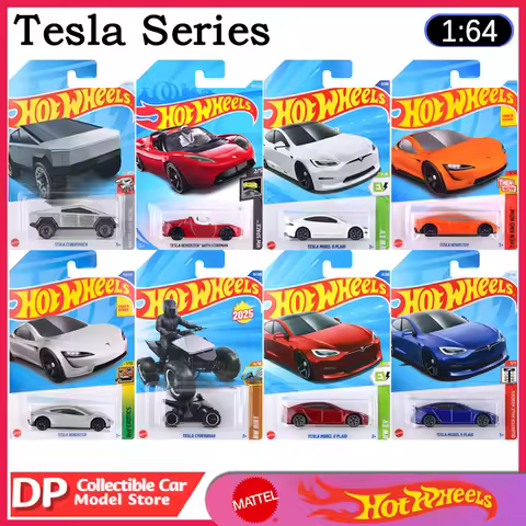 New Hot Wheels Tesla Series Model 3 S Y X Cybertruck 1:64 Scale Diecast Vehicle Model Cars Collectib