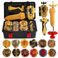 Gold 12PCS Beyblade Burst Set Spinning With Grip Launcher+Portable Box Case Toys