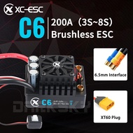 XC-ESC C6 200A Sensorless Brushless ESC 3S~8S Lipo Battery For 1/7 1/6 RC Model Car Monster Truck Bu