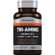 PipingRock Tri Amino L-Arginine L-Ornithine L-Lysine, 100 Coated Caplets