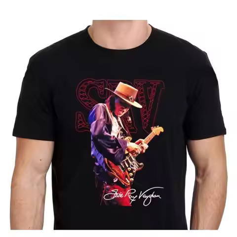 Vintage Stevie Ray Vaughan Live In Concert Cotton Black T Shirt AA1003