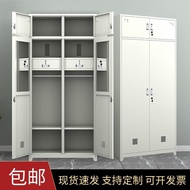 DD Steel Wardrobe Staff Coat and Cap Organizing Cabinet Closet Iron Locker Dormitory with Mirror Miscellaneous Case P8QD