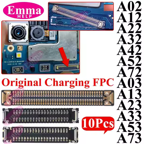 10pcs USB Charger Charging Port FPC Connector 78Pin For Samsung A33 A53 A23 A13 A73 A52 A32 A22 A12 
