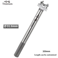 TiTo Titanium Alloy Bike Seatpost for MTB/Road Bicycle Seat Post 27.2/31.6mm*350mm Titanium Seat Tub