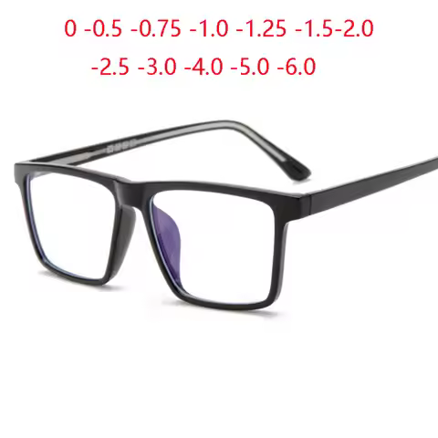 TR90 Overized Square Myopia Eyeglasses Anti Blue Rays Big Frame Prescription Glasses For The Nearsig