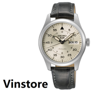 [Vinstore] Seiko 5 Sports SRPJ87K1 Automatic Champagne Flieger Field Suits Style Grey Leather Strap Men Watch SRPJ87 SRPJ87K