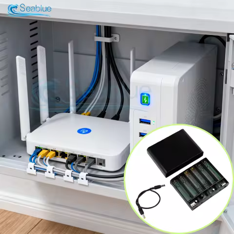 DC UPS 5V 9V 12V Output 6x 18650 Battery Uninterrupted Power Supply DIY Power Bank Box for House Rou