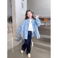 女童宽松潮搭中长款衬衣儿童洋气衬衫大童上衣2025春秋装/新款上新4.15