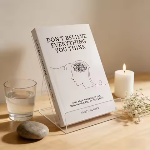 Don't Believe Everything You Think Joseph Nguyen Thinking Suffering Self-Help Book Cognitive Psychol
