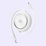 Retractable Pd 100W Type-C ถึง Type-C Charing CABLE สำหรับ iPhone 15 Plus Pro MAX Fast Charger Type