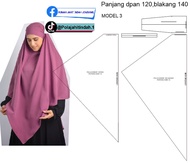 Pola Instan Pola Khimar Pola French Khimar Tanpa Lengan FREE CADAR