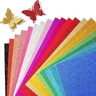 XXINMOH 40 Sheets Glitter Cardstock, 20 Colors Premium Cardstock for Cricut, Crafts and DIY Projects