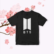 t-shirt baju kaos distro bts logo besar combed 30s murah - xl