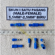 Skun I ONE PAIR (MALE-FEMALE) 1.5MM2-2.5MM2 biru