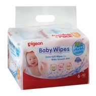 Pigeon Baby Wipes Refill 82s x 6 Packs