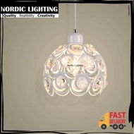 Nordic Lighting Single Pendant Lamp Modern Crystal Ceiling Lamp hanging Light Designer Ceiling Lighting Lampu Gantung (1303)