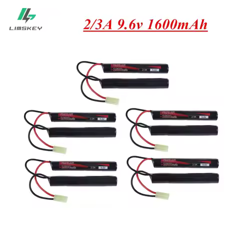 8S Butterfly NunChuck NIMH 2/3A 9.6v 1600mAh Battery Pack with Mini Tamiya Connector for Airsoft Gun