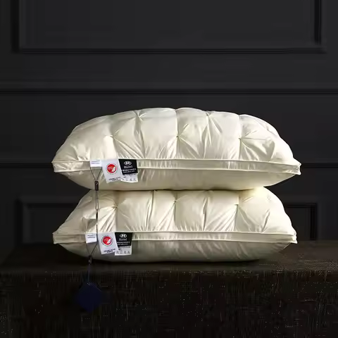 Imitation Goose Down Polyester Filling Pillow for 5-Star Hotel Home Cotton Pillowcase 3D Bread Sleep
