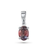 Sterling Silver Pendant with Garnet