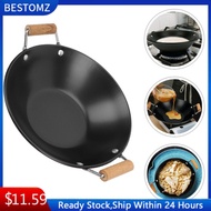 BESTOMZ Spanish Paella Pan Paella Cooker Carbon Steel Wok Stainless Steel Saute Pan Stainless Steel Cookware
