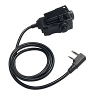 Tactical PTT Tactical Headset Button Activated Push-to-talk PTT Adapter M51 and AUX Radio Interface 