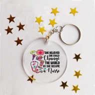 Nurse's Day Gifts Keychain Nurse Print Keychain Pendant Acrylic Accessories