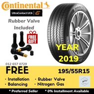 195/55R15  CONTINENTAL UltraContact UC6 (Installation) NEW Tyre Tire Tayar Baru Pasang Wheel Rim WPT NIPPON