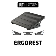 ULTi Ergonomic Footrest, Angle Tilt Adjustable with Anti-Fatigue Surface, Steel, Non-slip, Under Desk Foot Rest Mat