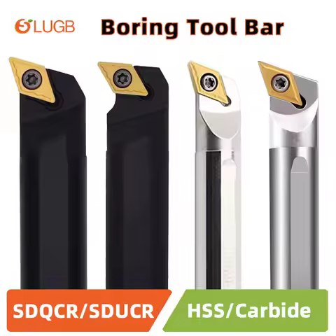 SLUGB SDXCR SDUCR SDQCR Lathe Screw Boring Bar S10K S12M Internal Turning HSS C08K DCMT Carbide Allo