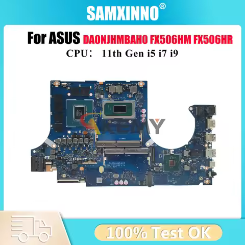 DA0NJHMBAH0 Laptop Motherboard For ASUS TUF Gaming FX506H FX506HR FX506HM Mainboard W/ 11th Gen i5 i