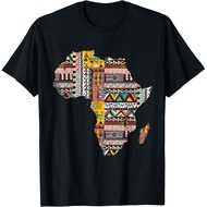Cool Africa Map Kente Cloth Gift For Men African Lover T-Shirt