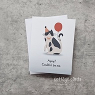 Funny Birthday Cat Card Birthday Card | Dry Humour Greeting Card | Unbothered Cat Series