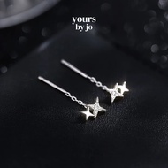 Yours by Jo S925 Sterling Silver Twinkle Star Drop Earrings