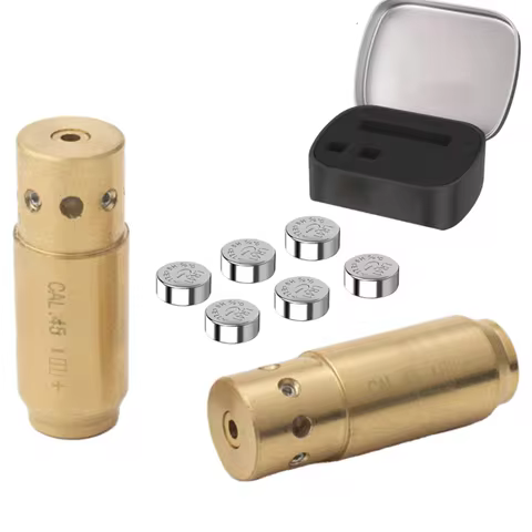 .45 Caliber Laser Bore Sighter 45ACP Cartridge Red Laser Boresighter 45 Laser Collimator