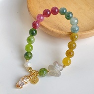 Colorful Jade Bracelet For Women Pixiu Flower Bracelet Lucky Bracelet Fashion Bangle Bracelets