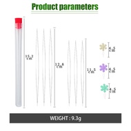 5 Pcs Jarum Manik-Manik Lentur Mata Lebar Jarum Payet DIY Perhiasan Aksesoris Big Eye Beading Needle