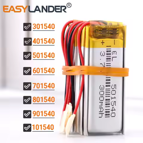 5Pcs/Lot 301540 401540 501540 3.7V 300mAh 601540 701540 801540 901540 101540 Rechargeable Lithium Li