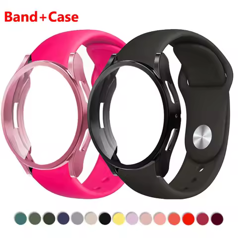 Watch Case+Strap for Samsung Galaxy Watch 6/5/4 44mm 40mm Replacement Silicone Wristband Bracelet ga