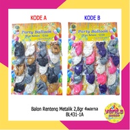 (100Pcs) Metallic String Balloons 4 Colors 2,8gr, latex balloons, birthday balloons board balloons