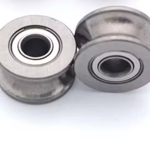 10 pieces Bearing Steel/Carbon Steel U624zz Guide Rail U-groove V-groove Embedded Pulley Bearing 624