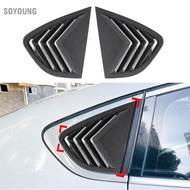 soyoung CFTGIW Rear Window Air Vent Scoop Cover Blind 1 Pair Side Louver Fade Proof Scratch Shutter 