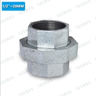 Yasmos GI Pipe Fittings Galvanized Union Direct Fitting 1/4"  1/2"  3/4"
