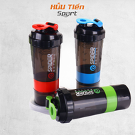 Bình Lắc Whey Shaker Bottle Bình Nước Thể Thao Tập Gym 500 ML 3 Ngăn Đựng Protein BCAA Tiện Dụng
