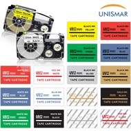 6/9/12mm Compatible Casio Label Tape XR Tape XR-12WE XR12X XR12YW XR9WE XR-9X XR-6WE for Casio Label Maker KL-60 KL-120 KL-130 KL-70 KL-750 KL-8100 KL-8200 Label Machine