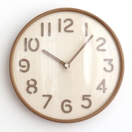 RRYY ส่งฟรี นาฬิกาแขวน seikoนาฬิกาแขวนผนังนาฬิกาแขวน۞ไม้เนื้อแข็งสไตล์ญี่ปุ่นนาฬิกาแขวนใบ้ห้องนอนนาฬ