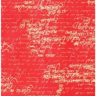 西式包裝紙-紅底金字 | 歐式 復古 懷舊 禮品 禮物 包裝紙 英文
