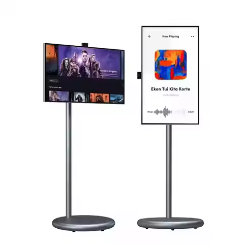 22 Inch Smart TV Ultra HD Mini LED Touch Screen with 1200W Camera Android 13 WiFi Portable Table TV 