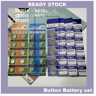 AG10 AG13 CR2016 CR2025 CR2032 Coin Battery 10pcs 5pcs New Available Stock Long Lasting