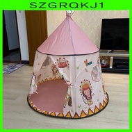 [szgrqkj1] Play Tent for Kids Toy, Foldable Teepee Play House Child Castle Play Tent for Parks Barbecues Kids Picnics,